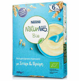 Nestle NaturNes Bio Βιολογικά Βρεφικά Δημητριακά με Σιτάρι & Βρώμη 200gr