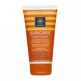 Apivita Suncare Sunbody Cream Face & Body Milk Spf30 με Θαλάσσια Λεβάντα & Πρόπολη 150ml
