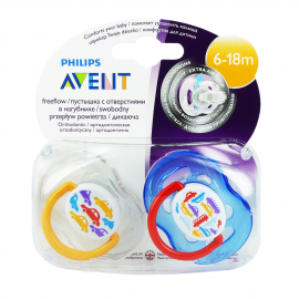 AVENT Μοντέρνα ορθοδοντική πιπίλα σιλικόνης, (για Αγόρι), 6-18 μηνών Χωρίς BPA SCF172/22