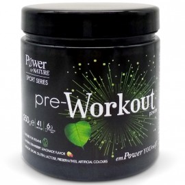 Power Health Power of Nature Sport Series Pre-Workout Powder Με φυσική γεύση φράουλα λεμόνι 250ml