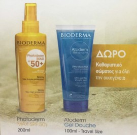 Bioderma Photoderm Max Spray SPF50+ 200ml + ΔΩΡΟ Atoderm Gel Douche 100ml