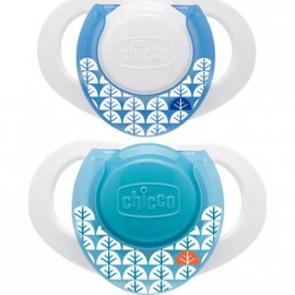 CHICCO Πιπίλα Σιλικόνης Σιελ Physio Compact 0-6m 2τμχ.