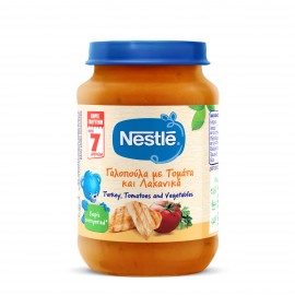 Nestle Παιδική Τροφή με Γαλοπούλα, Τομάτα και Λαχανικά από 7 Μηνών 190gr