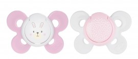 CHICCO PHYSIO COMFORT ΕΡΓΟΝΟΜΙΚΗ ΠΙΠΙΛΑ ΣΙΛΙΚΟΝΗΣ ΜΕ ΘΗΚΗ 0-6Μ ΡΟΖ 2ΤΜΧ