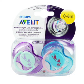 AVENT Μοντέρνα Ορθοδοντική Πιπίλα Σιλικόνης, 0-6 μηνών (για Κορίτσι) Χωρίς BPA SCF172/18