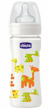 CHICCO ΜΠΙΜΠΕΡΟ ΓΥΑΛΙΝΟ ΘΣ 240ML 1 ΤΡ ΚΑΝΟΝΙΚΗ ΡΟΗ GIRAFFE