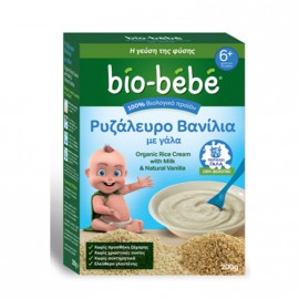 Bio-Bebe Ρυζάλευρο Βανίλια με Γάλα 6m+ Βιολογικής Καλλιέργειας 200gr