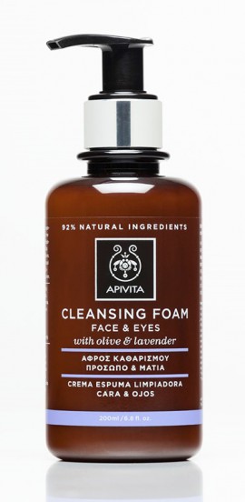 Apivita Cleansing Κρεμωδης Αφρός Καθαρισμού με Ελιά & Λεβάντα 200ml