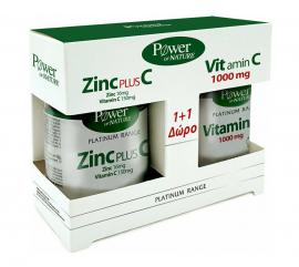 Power Health Set Platinum Range Zinc Plus C 30tabs + Δώρο Platinum Range VitC 1000mg 20tabs