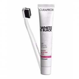 CURAPROX WHITE IS BLACK Οδοντόβουρτσα CS 5460 + Οδοντόκρεμα Whitening Toothpaste 90ml