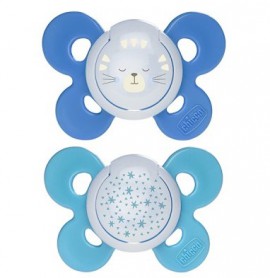 CHICCO PHYSIO COMFORT NIGHT ΠΙΠΙΛΑ ΣΙΛΙΚΟΝΗΣ 16-36Μ ΜΠΛΕ ΜΕ ΘΗΚΗ 2ΤΜΧ
