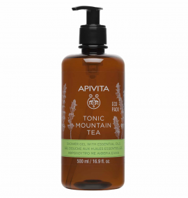 Apivita Tonic Mountain Tea Shower Gel Αφρόλουτρο με Αιθέρια Έλαια 500ml