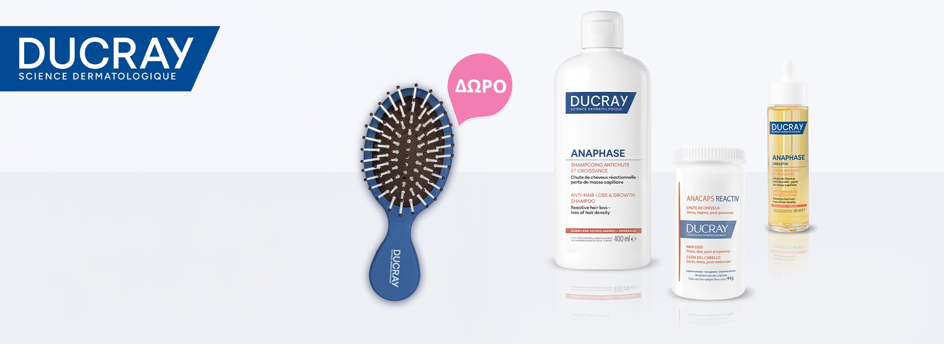 Spend €25 or more on hair loss products and receive a FREE* hairbrush.