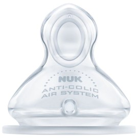 Nuk First Choice+ Θηλή Σιλικόνης 6-18m Μέγεθος 2 με Βαλβίδα για Γάλα (Medium) 1τμχ