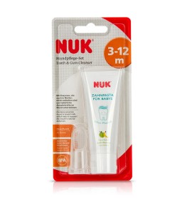 Nuk Tooth & Gum Cleanser Σετ Στοματικής Υγιεινής για Βρέφη 3-12m 1τμχ
