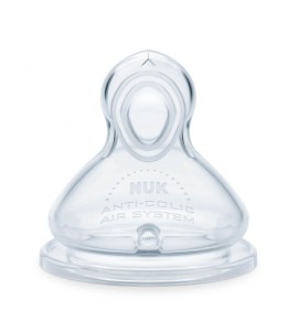 Nuk First Choice+ Flow Control Θηλή Σιλικόνης 6-18m με Βαλβίδα για Κάθε Είδος Τροφής 1τμχ