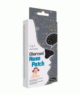 Vican Cettua Clean & Simple Charcoal Nose Strip Επιθέματα για τη μύτη με βάση τον ενεργό Άνθρακα 6τμχ