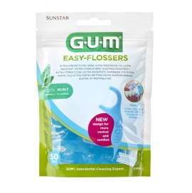 GUM 890 Easy Flossers Dental Floss in Forks with Mint Flavor 50pcs
