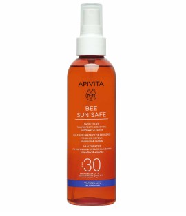 Apivita Bee Sun Safe Satin Touch Tan Perfecting Body Oil SPF30 200ml