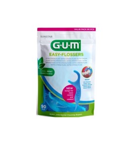 Gum 890 Easy Flossers Dental Floss in Forks with Mint Flavor 90pcs