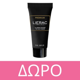 Με κάθε αγορά προϊόντος από τη σειρά Lierac Premium, ΔΩΡΟ η Premium Crème Soyeuse 15ml. * Ισχύει ένα δώρο ανά παραγγελία και έως εξαντλήσεως των αποθεμάτων δώρων
