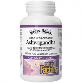 Natural Factors Ashwagandha 600mg 30 Vegetarian Ca …