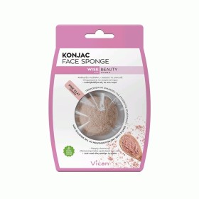Vican Wise Beauty Konjac Face Sponge With Pink Cla…