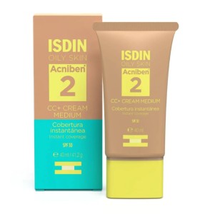 Isdin Oily Skin Acniben 2 CC+ Cream Medium Anti-Bl …