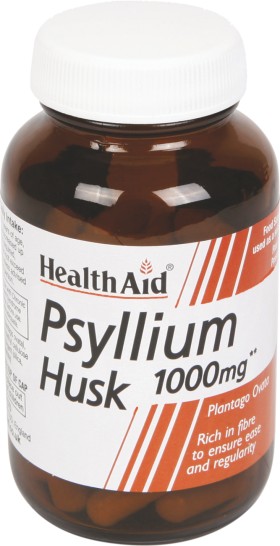 HEALTH AID PSYLLIUM HUSK 1000MG CAPSULES 60'S
