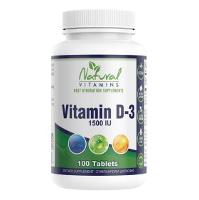 Natural Vitamins D-3 1500 IU 100 Ταμπλέτες