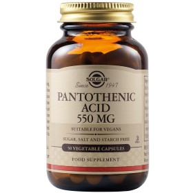Solgar Pantothenic Acid 550mg 50Vcapssol