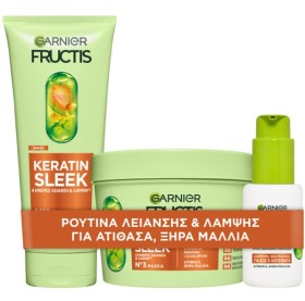 Garnier Fructis Set Keratin Sleek Σαμπουάν Λείανση &hellip;