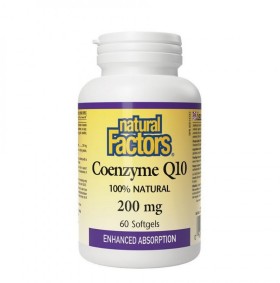 Natural Factors Coenzyme Q10 200mg 60 Softgels