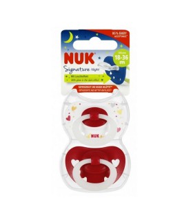 Nuk Signature Night Πιπίλα Σιλικόνης Νυκτός που Λά …