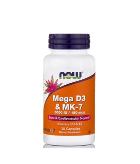 Now Foods Mega D3 & MK-7 5000IU/180mcg Vitamins D3 &hellip;