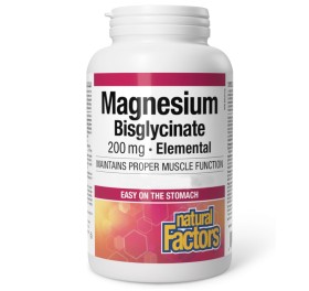 Natural Factors Magnesium Bisglycinate 200mg 120ca …