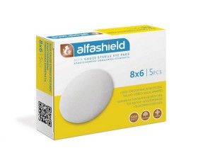 AlfaShield Alfa Gauze Sterile Eye Pads 8x6cm Αποστ …