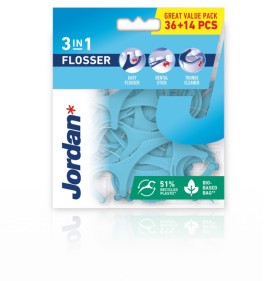 Jordan 3 in 1 Flosser Dental Floss 36 pcs.