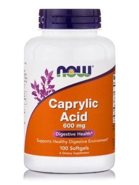 Now Foods Caprylic Acid 600mg 100 Softgels.