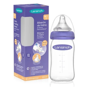 Lansinoh Γυάλινο Μπιμπερό Θηλασμού με Θηλή Natural …