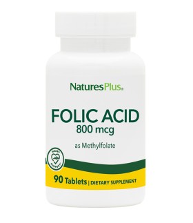NATURE'S PLUS Folic Acid 800 mcg 90tabs