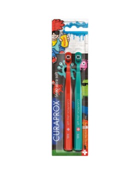 Curaprox Kids Ultra Soft Toothbrush Duo Graffiti E …