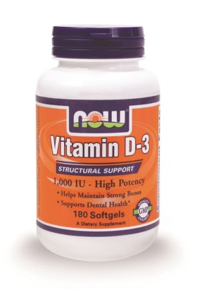 Now Foods Vitamin D3 1.000 IU 180 Softgels