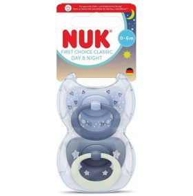 Nuk First Choice Classic Day & Night Πιπίλες Μπλε …