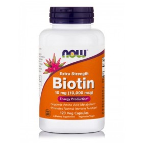 Now foods Extra Strength Biotin 10mg 120 Veget.cap …