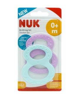 Nuk Chewing Rings Eights Purple-Green 0m+ 2t...