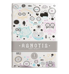 Agnotis Baby Diapers No 1 (2-5 Kg) 44pcs