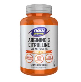 Now Foods Arginine & Citrulline 500/250mg 120 Vege …