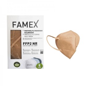 Famex Mask Μάσκες Υψηλής Προστασίας Καφέ FFP2 NR 1 …