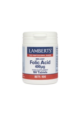 LAMBERTS FOLIC ACID 400MCG 100TABS